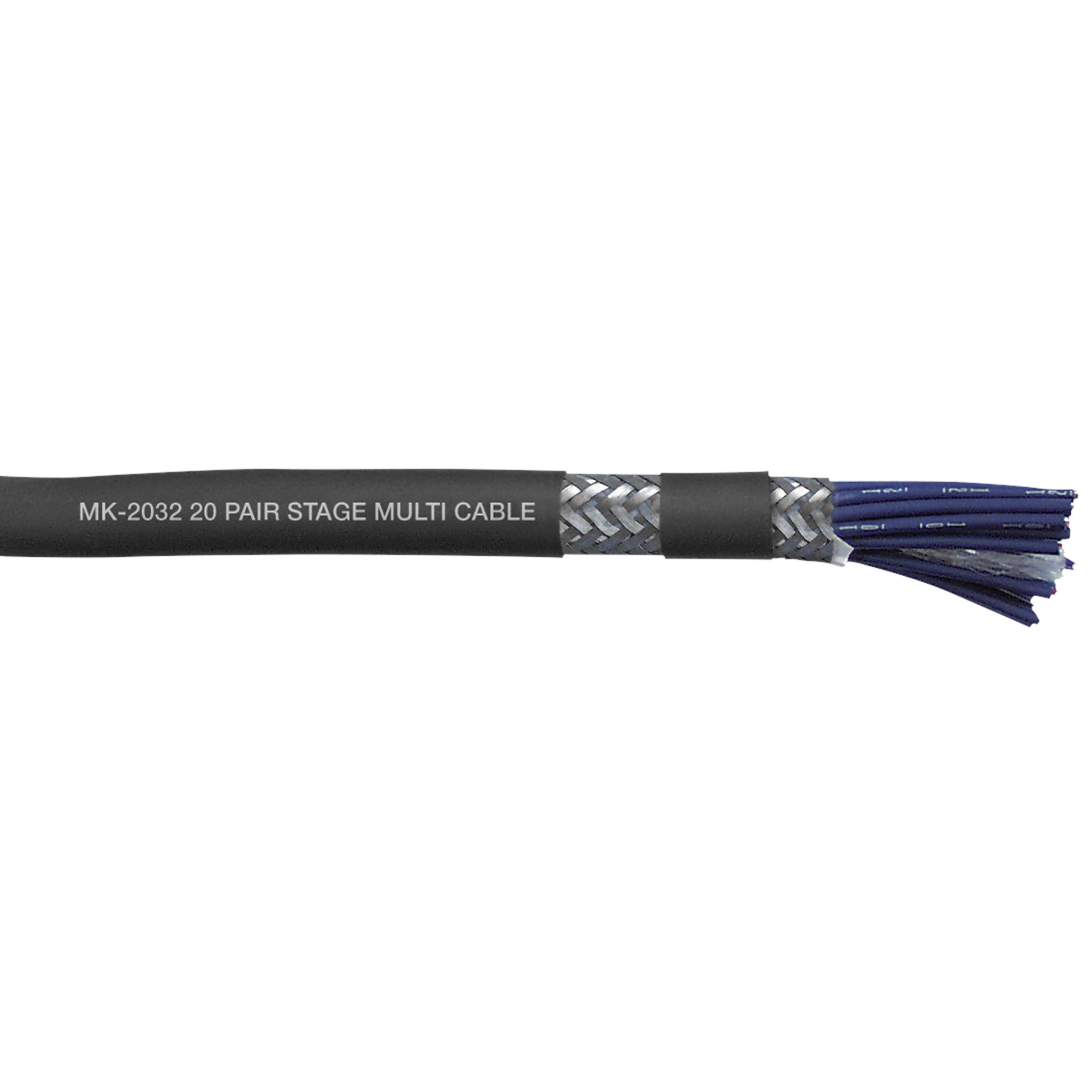 DAP MK-2032 20 parige dubbel afgeschermde multicore per meter zwart