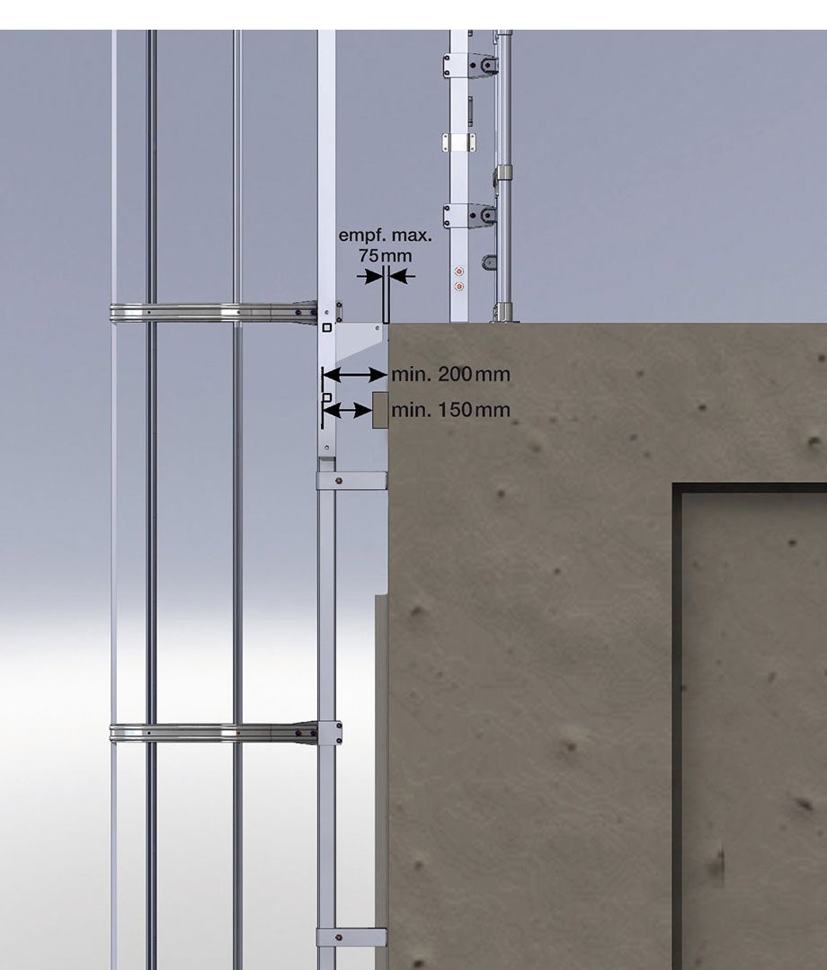 MUNK vaste ladders, aluminium, 5,60m SH
