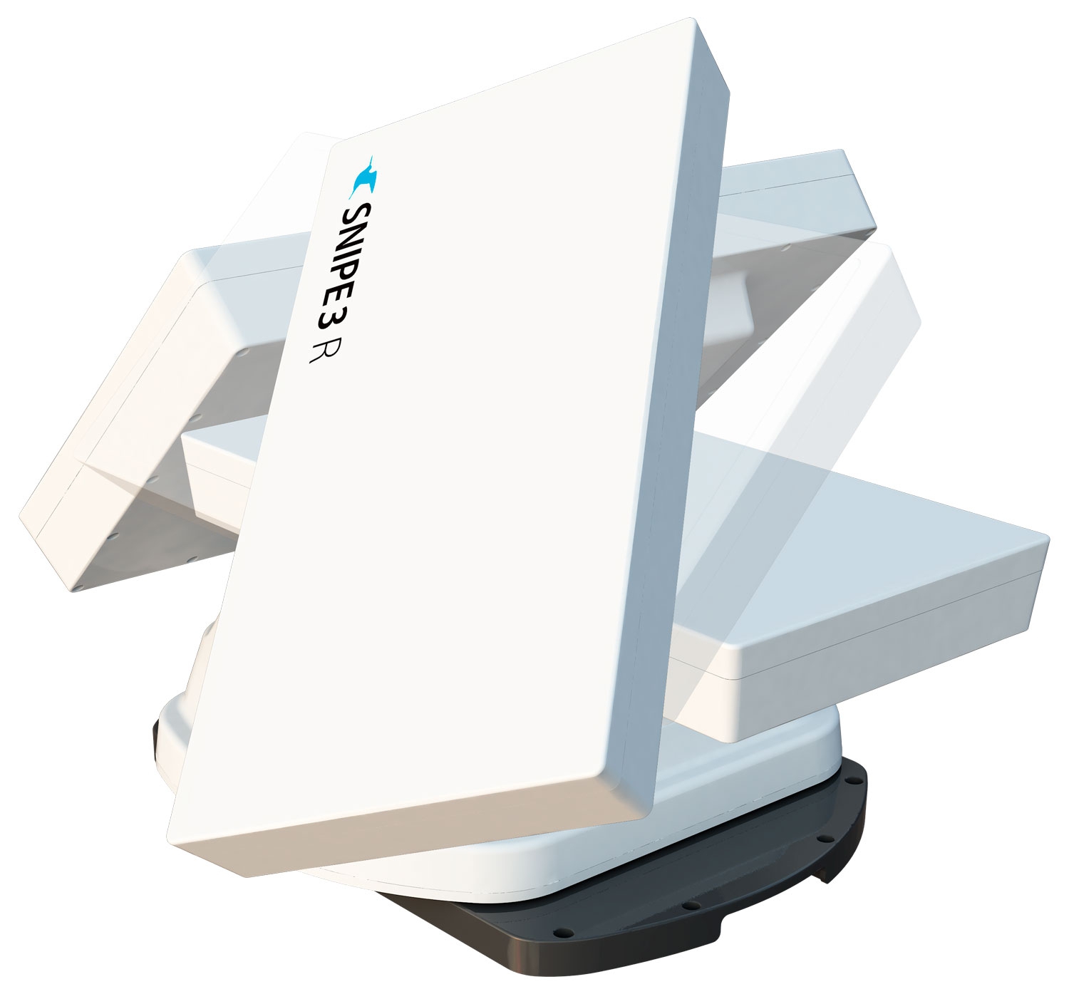 Selfsat Snipe 3 R Vollautomatische Sat-Flachantenne mit Fernbedienung Single LNB