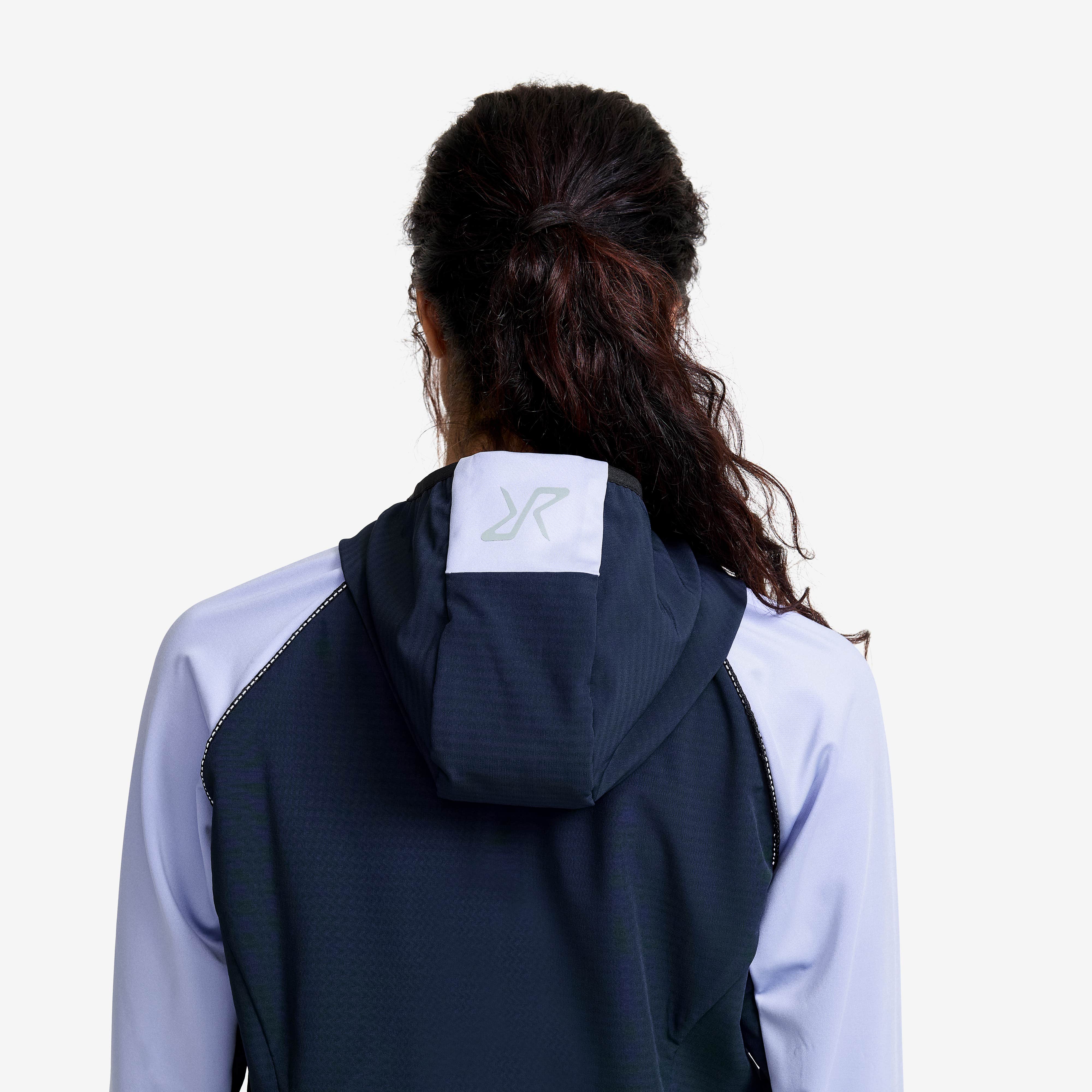 Pace Hooded Wind Jacket Dame Bright Lavender/Navy