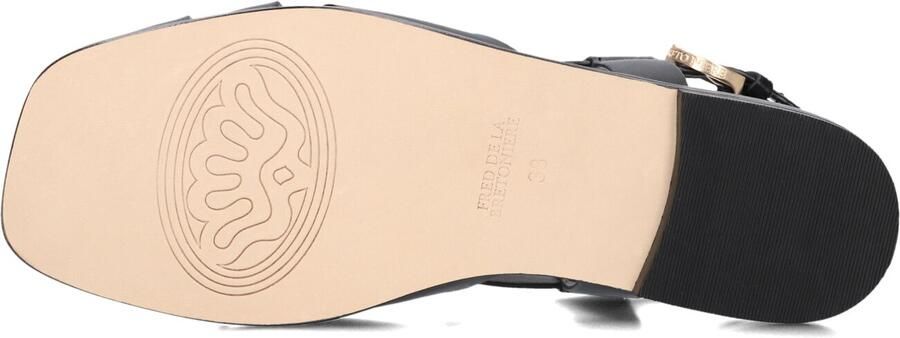 FRED DE LA BRETONIERE Sandalen met Hak Dames Gitel Cross Maat: 40 Materiaal: Leer Kleur: Zwart