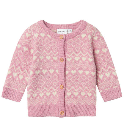 Name It Cardigan - Strik - NbfSolly - Mauve Orchid