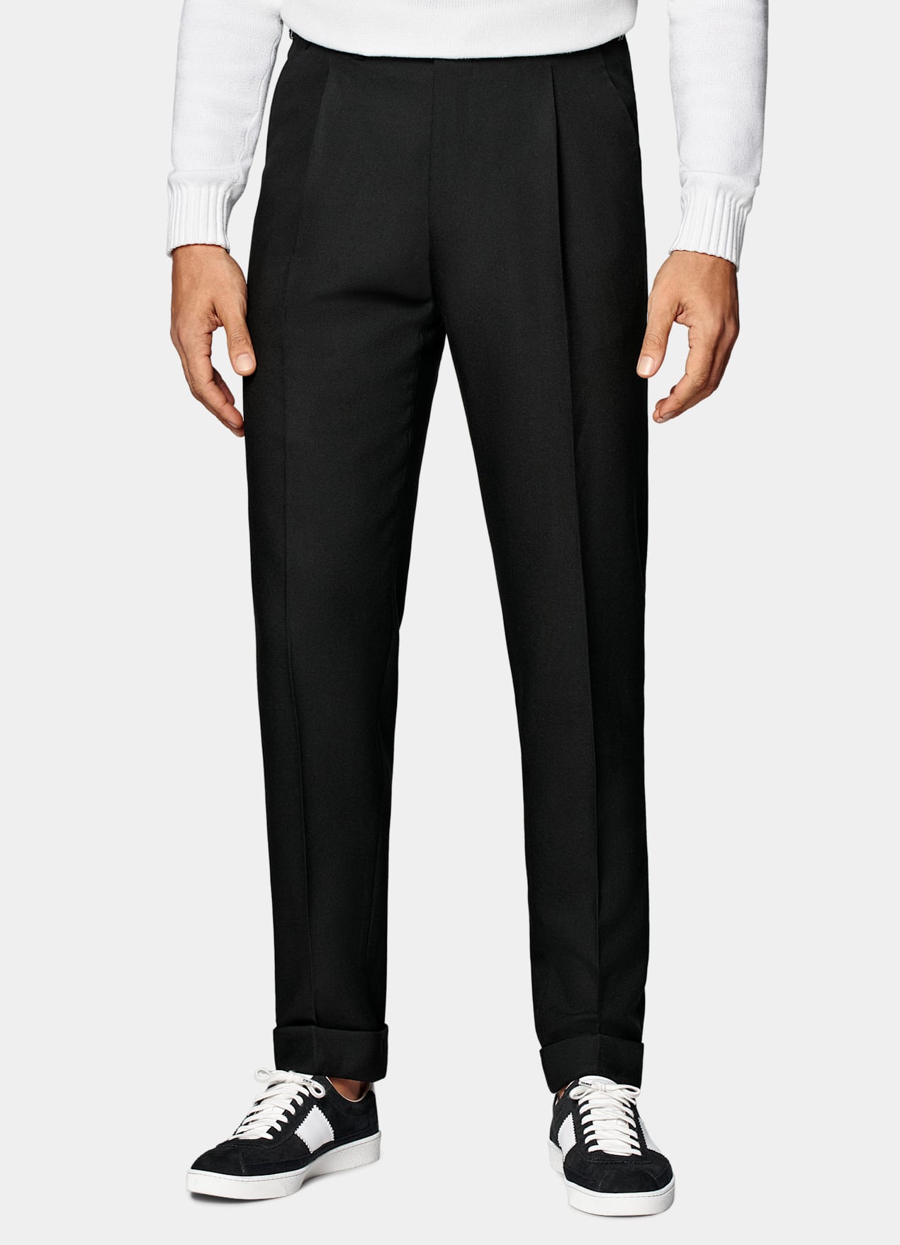 Pantalon Slim Leg Tapered noir