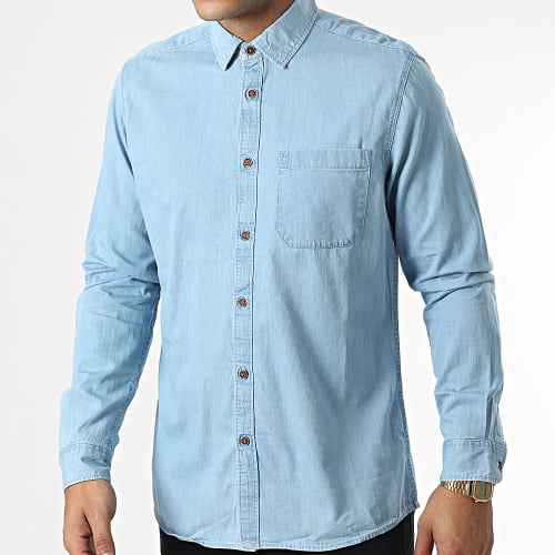 Chemise Manches Longues 10046897 Bleu Denim