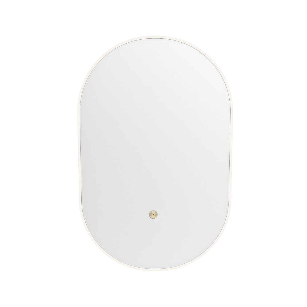 Mondiaz Glow ovale spiegel 45x90cm met verlichting talc