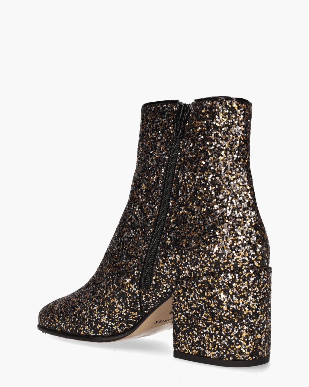Nubikk Gigi Roma Glitter Zwart/Goud/Zilver Dames Enkelboots
