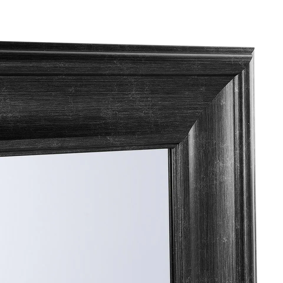 LUNEL S - Wandspiegel - Zwart - Synthetisch materiaal