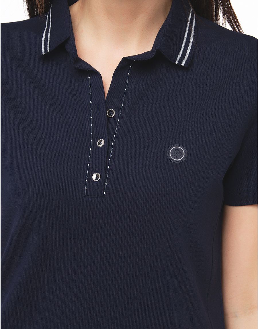 Polo beu marine coton