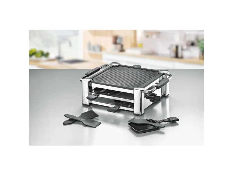 Rommelsbacher RCC 1000 Fashion - Raclette/grill - 1 kW - krom