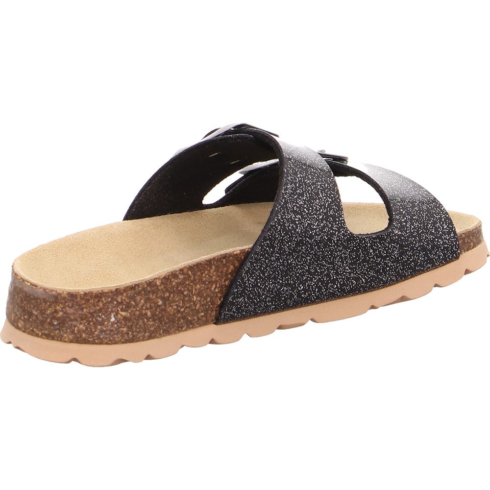 Superfit Fussbettpantoffel Kinder schwarz kombi