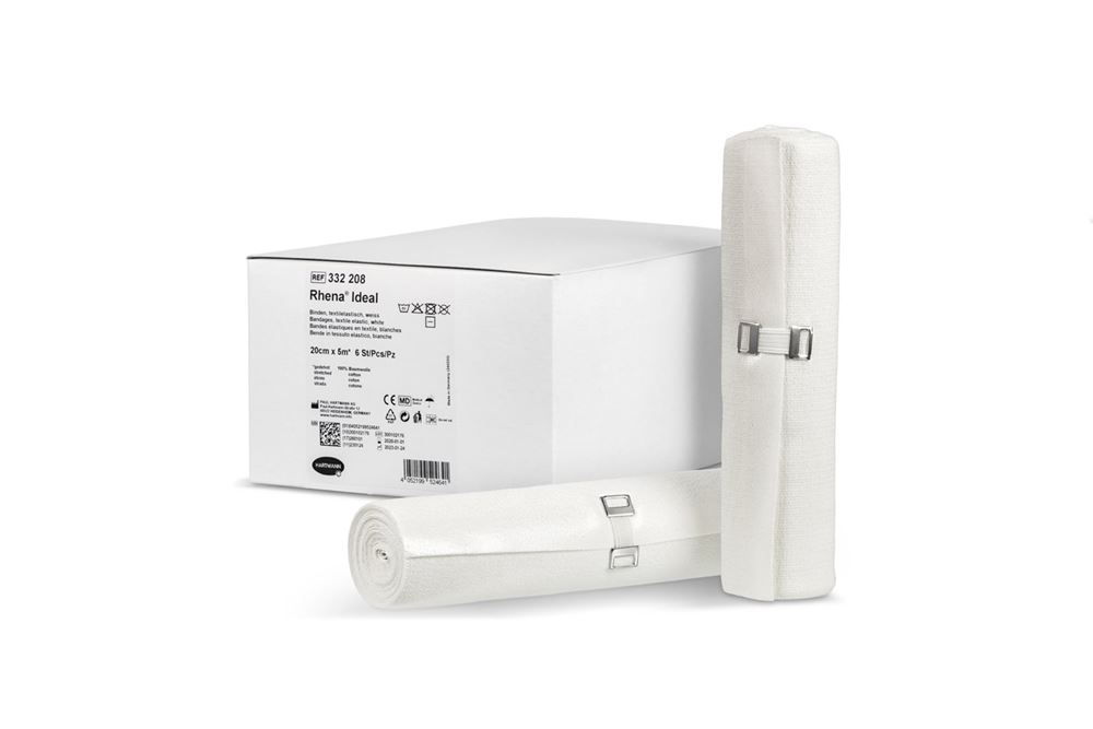 Rhena Ideal Elastische Binde<br>6 Stück, 20cmx5m, weiss