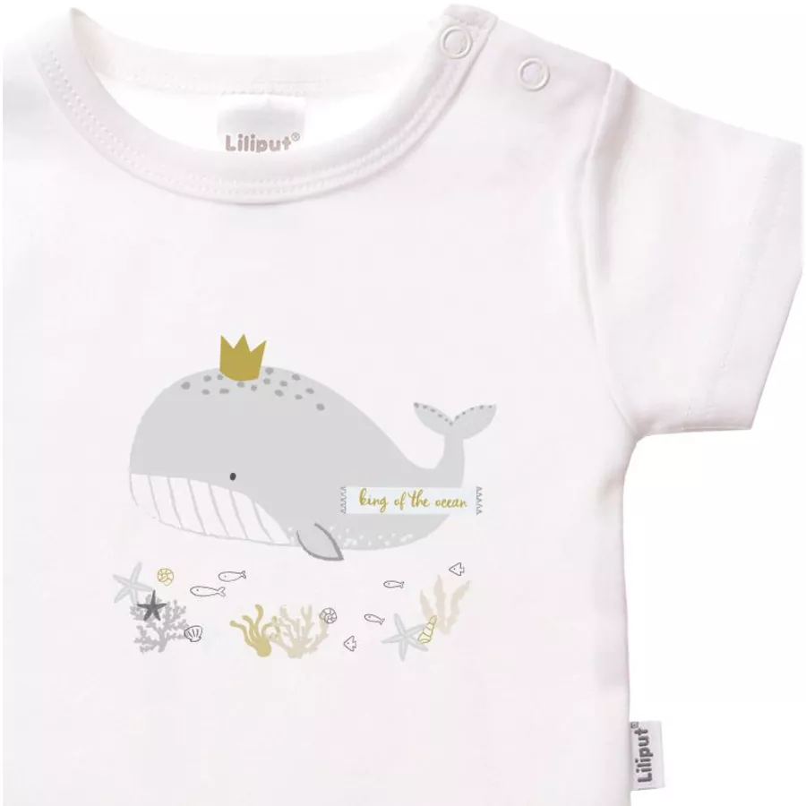 Liliput Kurzarmbody King of the ocean weiß