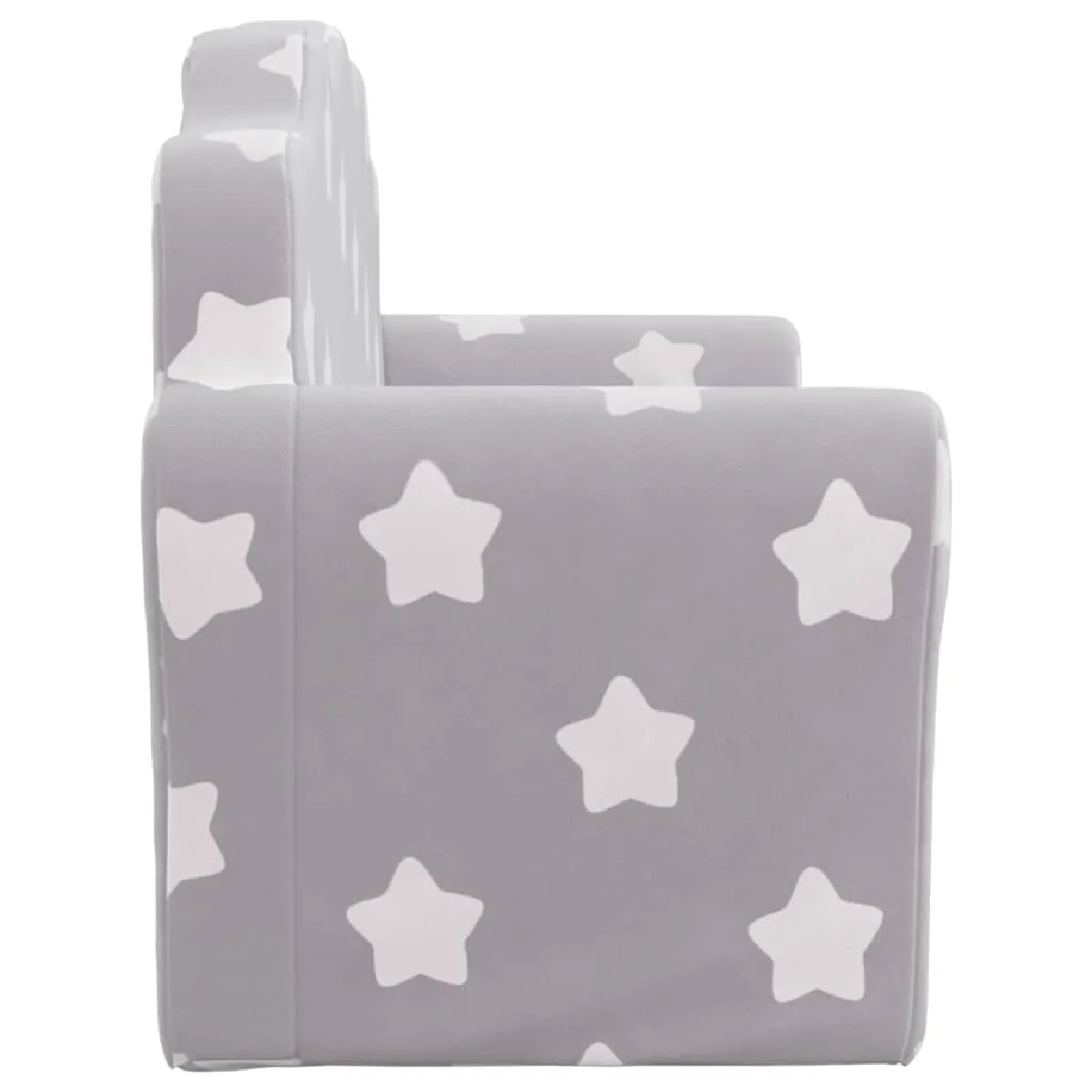 vidaXL Canapé enfants 2 places - Gris clair avec étoiles