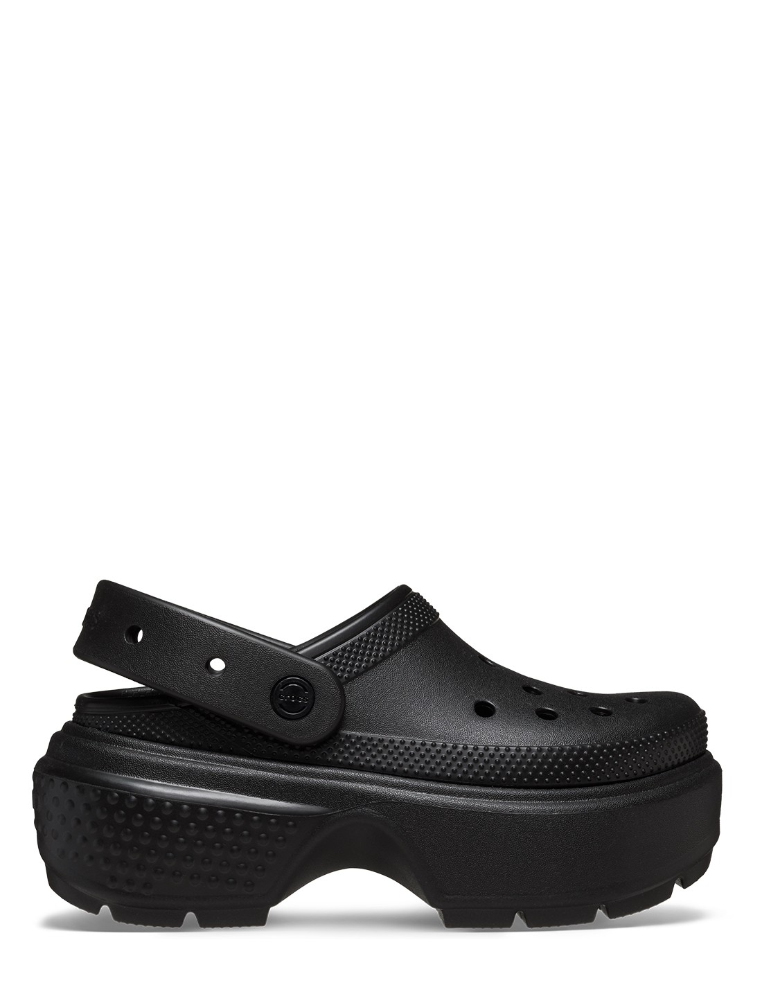 crocs Sabots Compensés Femme Stomp Clog Blk Noir