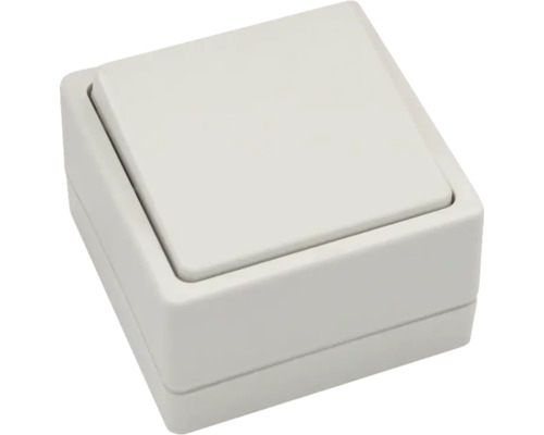 Opbouw, vochtbestendige aan/uit/omschakelaar, IP54 polarwit, standaard IP54