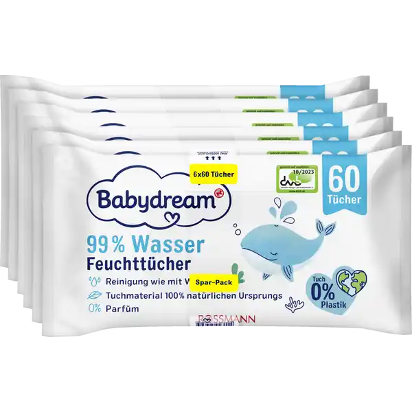 Feuchttücher mit 99% Wasser Spar-Pack