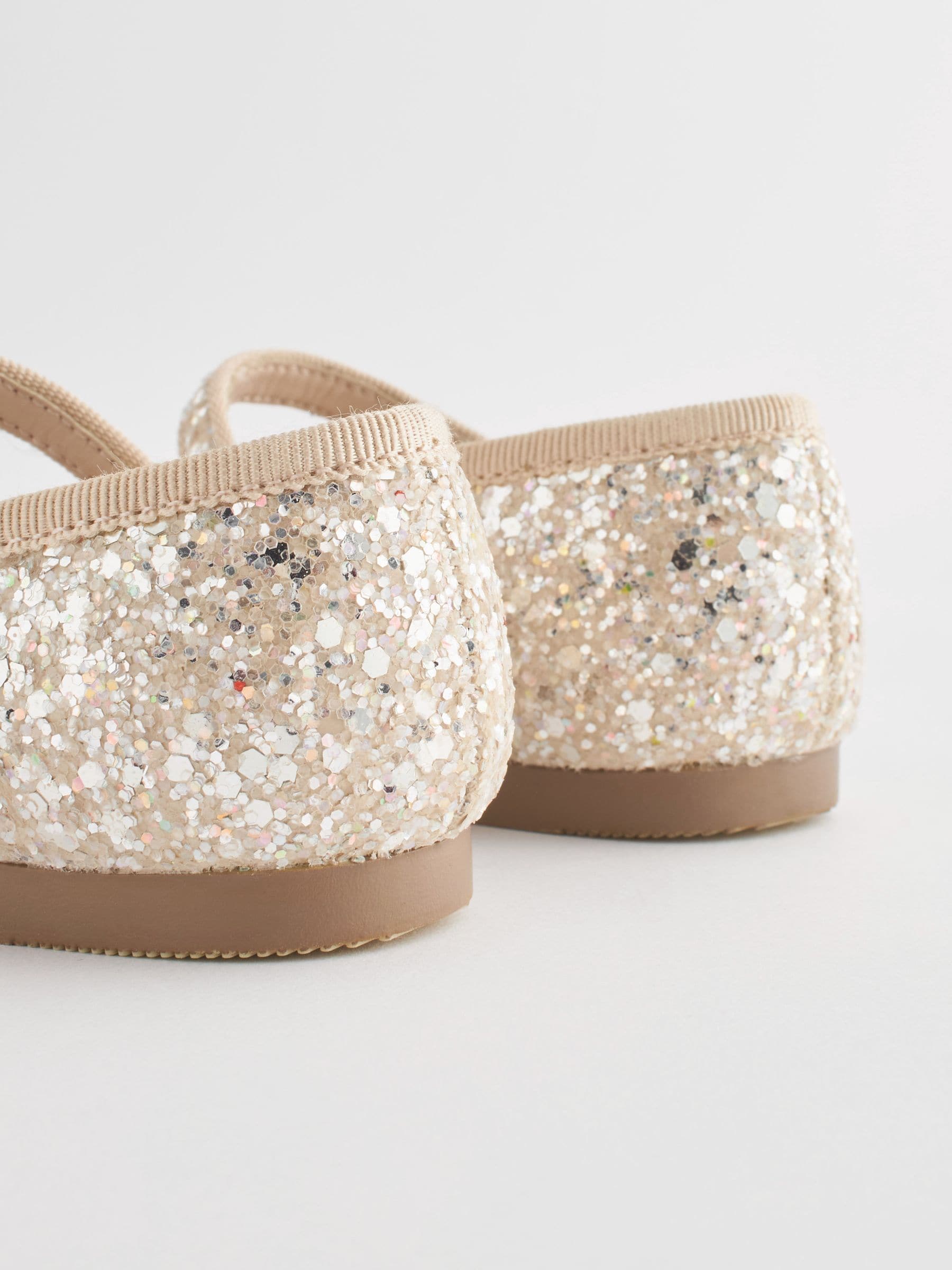Ivoorkleurig met glitters - Mary Jane gelegenheidsschoenen voor bloemenmeisjes