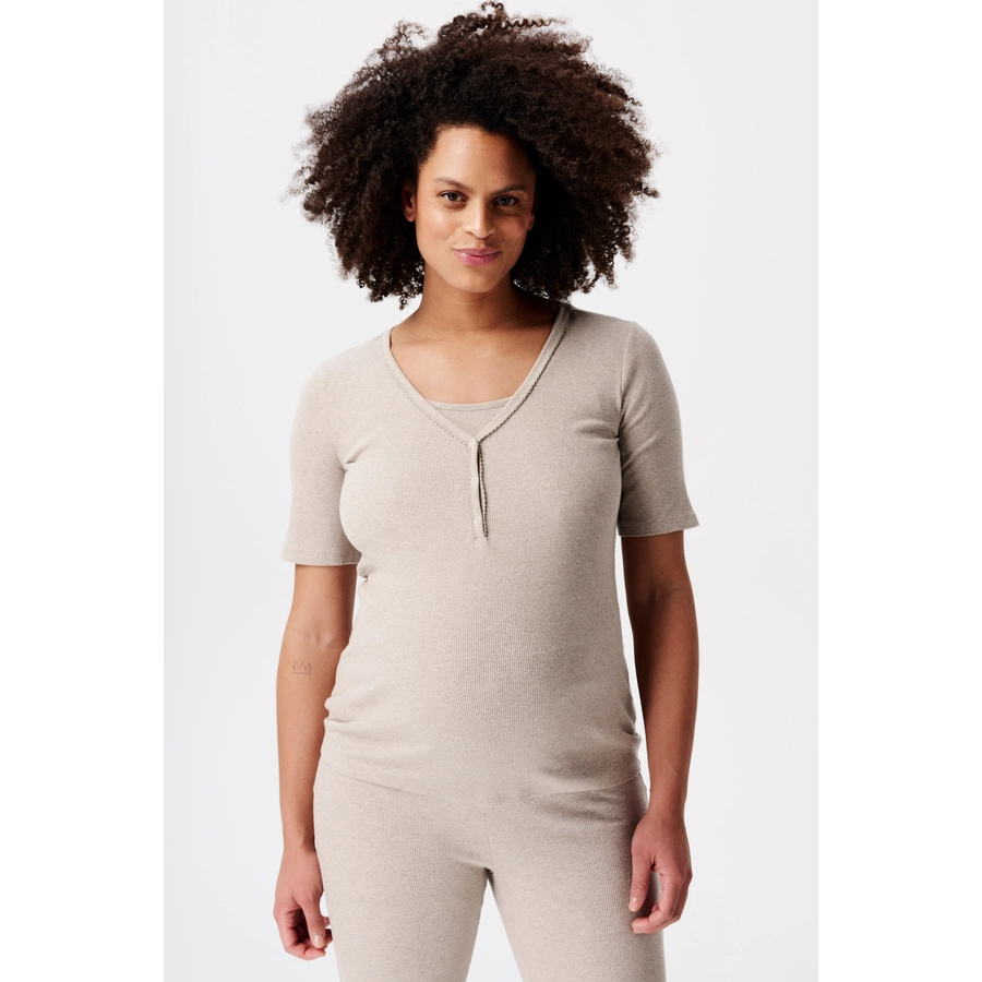 Noppies Still-Schlaftop Renate Taupe Melange