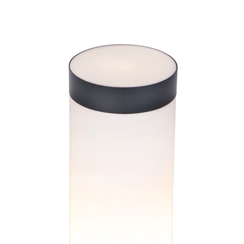 Buitenlamp paal antraciet met opaal 45 cm IP44 - Rox
