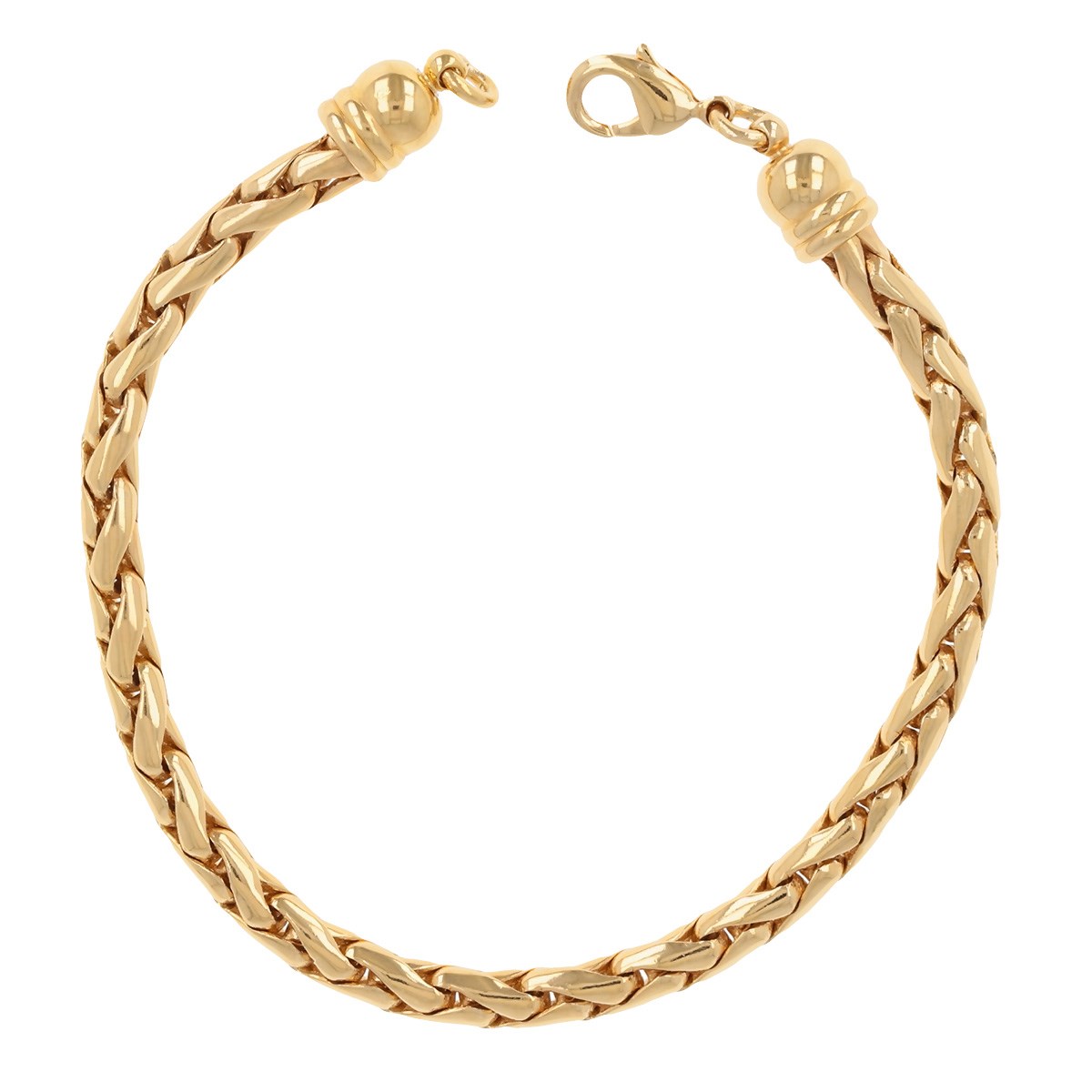 Bracelet plaqué or maille palmier 19cm