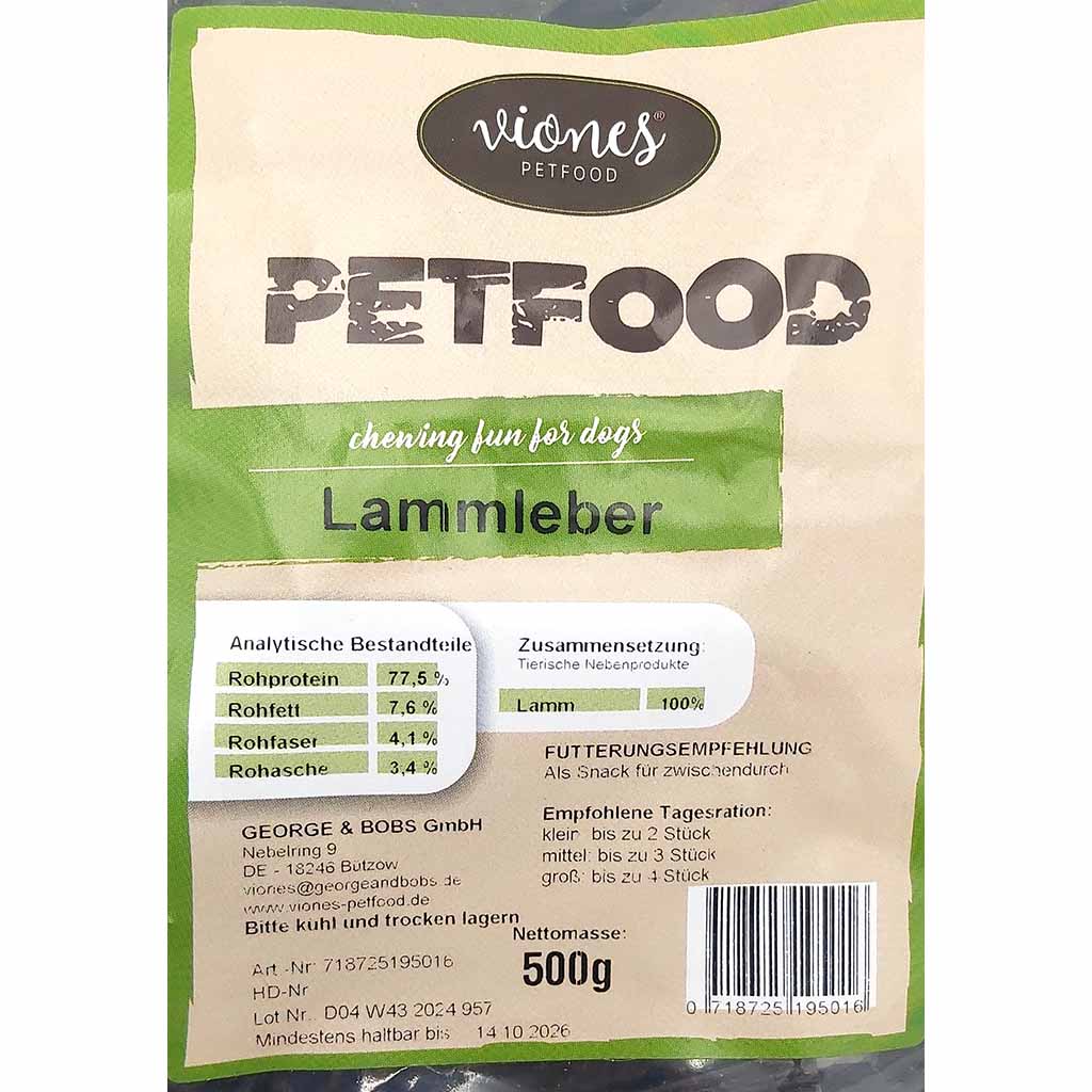 Hundesnack Lammnieren 500g MHD:15.10.26
