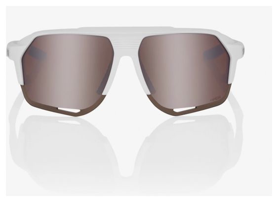 Lunettes 100% - Norvik - Soft Tact Blanc - Verres Miroir Argentée Hiper