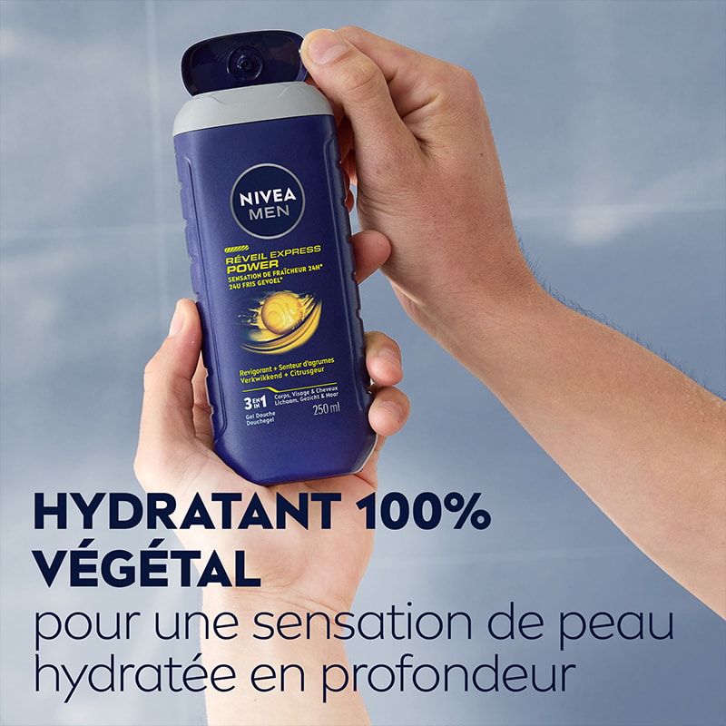 Gel douche 3-en-1 aux agrumes  - Visage, corps & cheveux - Homme - 250 ml