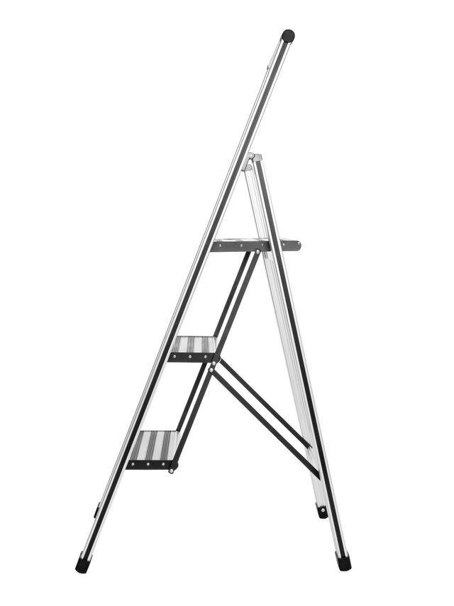Trittleiter aus Aluminium, klappbar, 3 XXL-Stufen