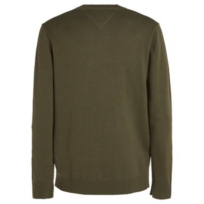 Pull homme Col V Kaki TOMMY HILFIGER