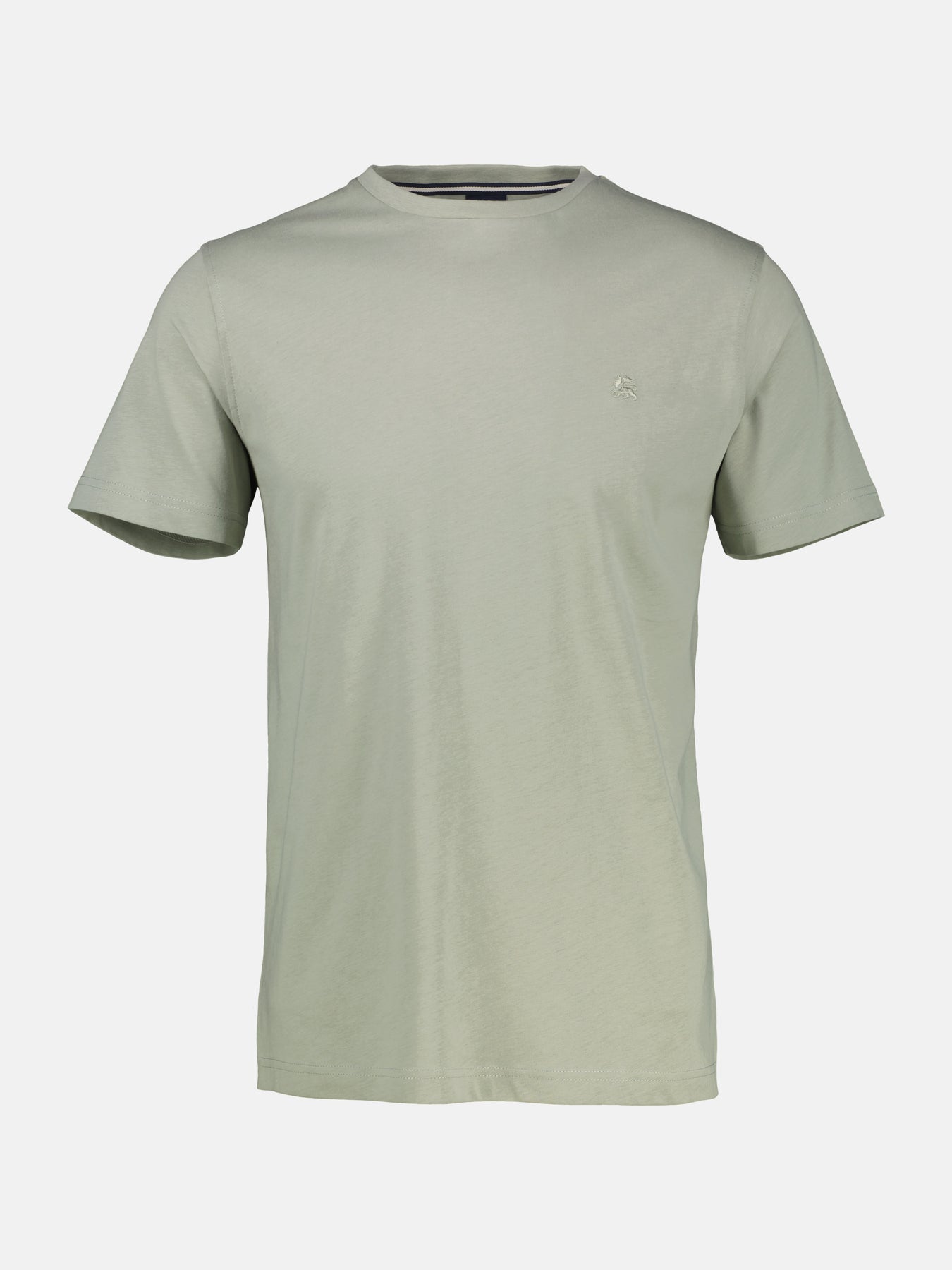 Basic T-Shirt mit Logostitch, unifarben