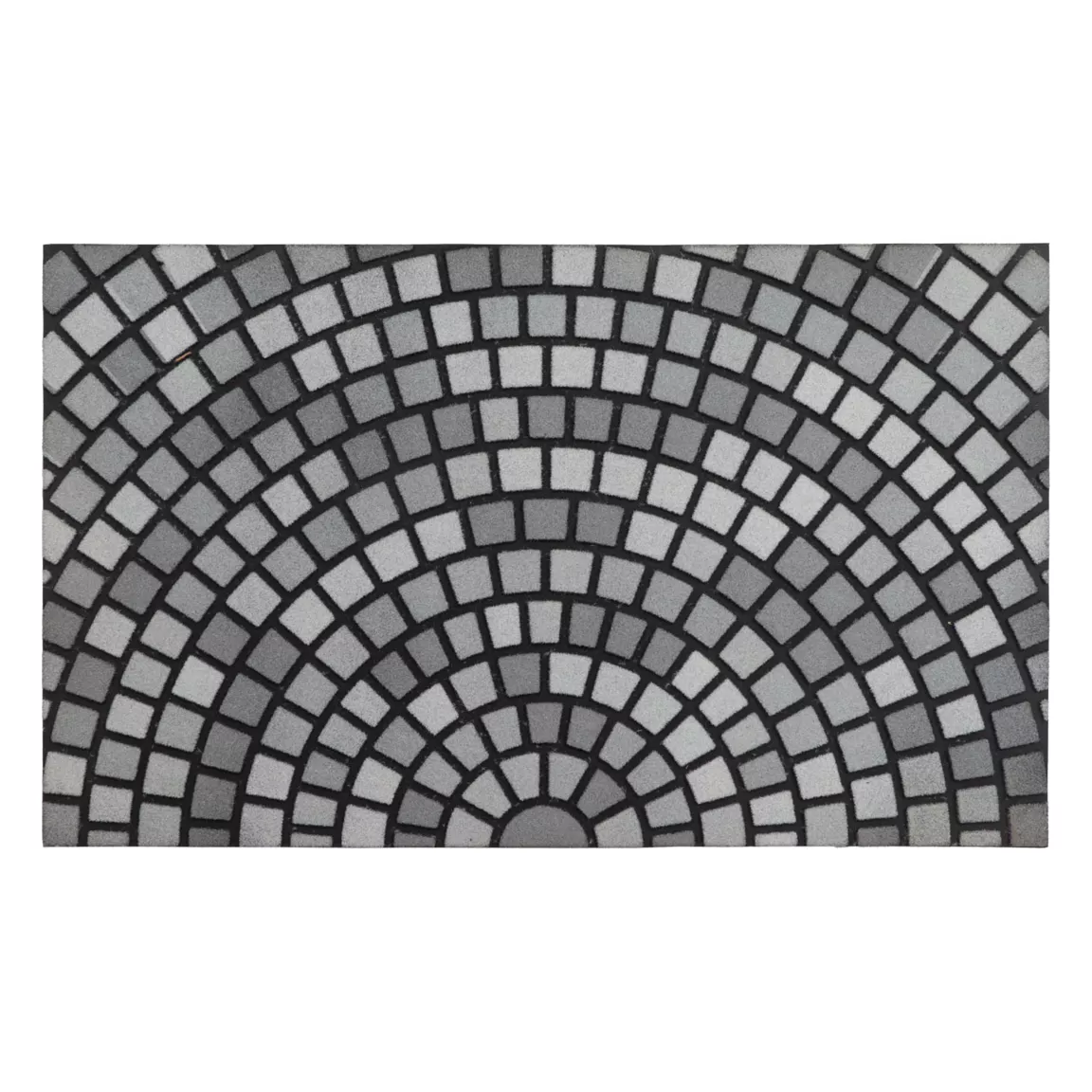 Tapis d'entrée caoutchouc (45 x 75 cm) Mosaique Gris