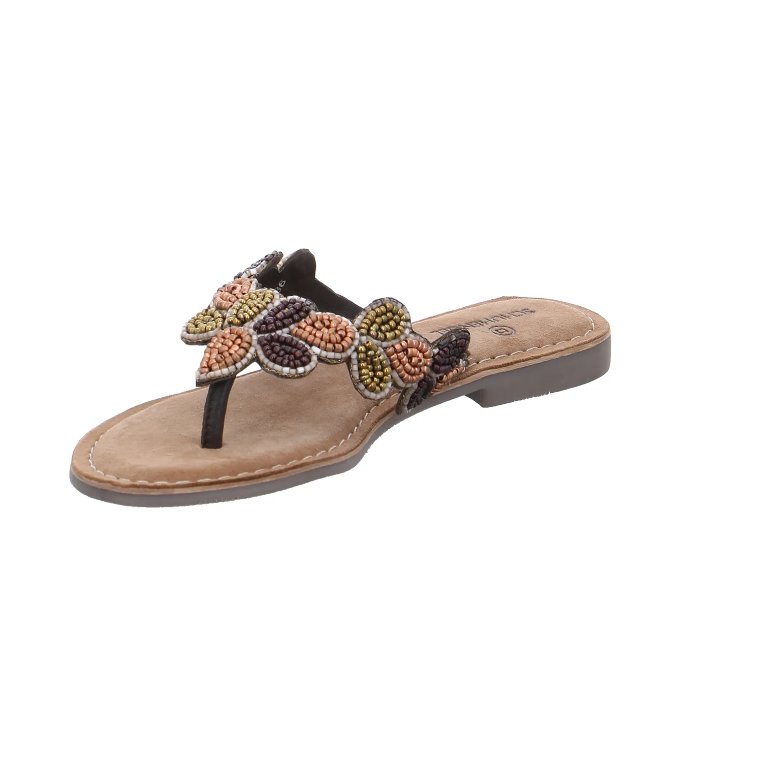 SCHUHENGEL Zehentrenner-FlipFlop Braun Leder