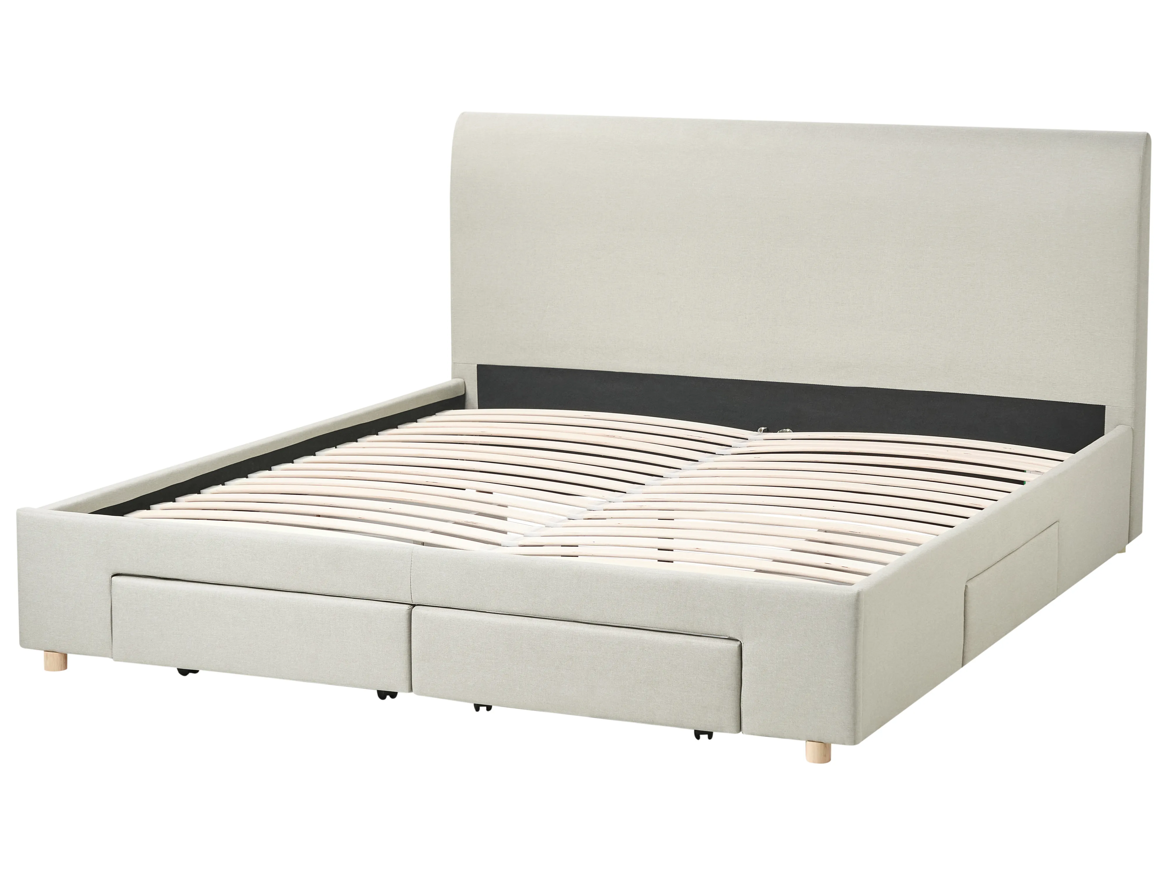 Bed met opbergladen Stof SOUTRIN 180 x 200 cm Beige