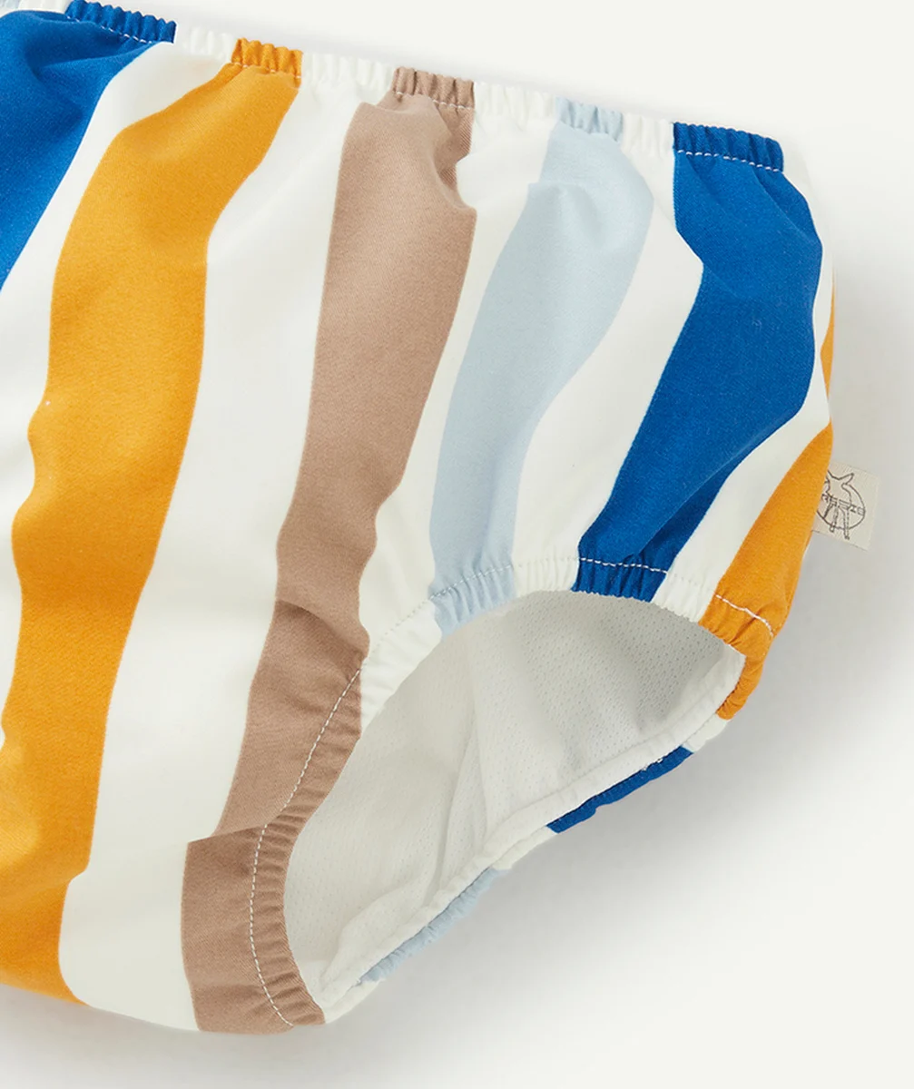 LASSIGMAILLOT DE BAIN COUCHE RÉUTILISABLE BÉBÉ GARÇON AVEC RAYURES COLORÉES