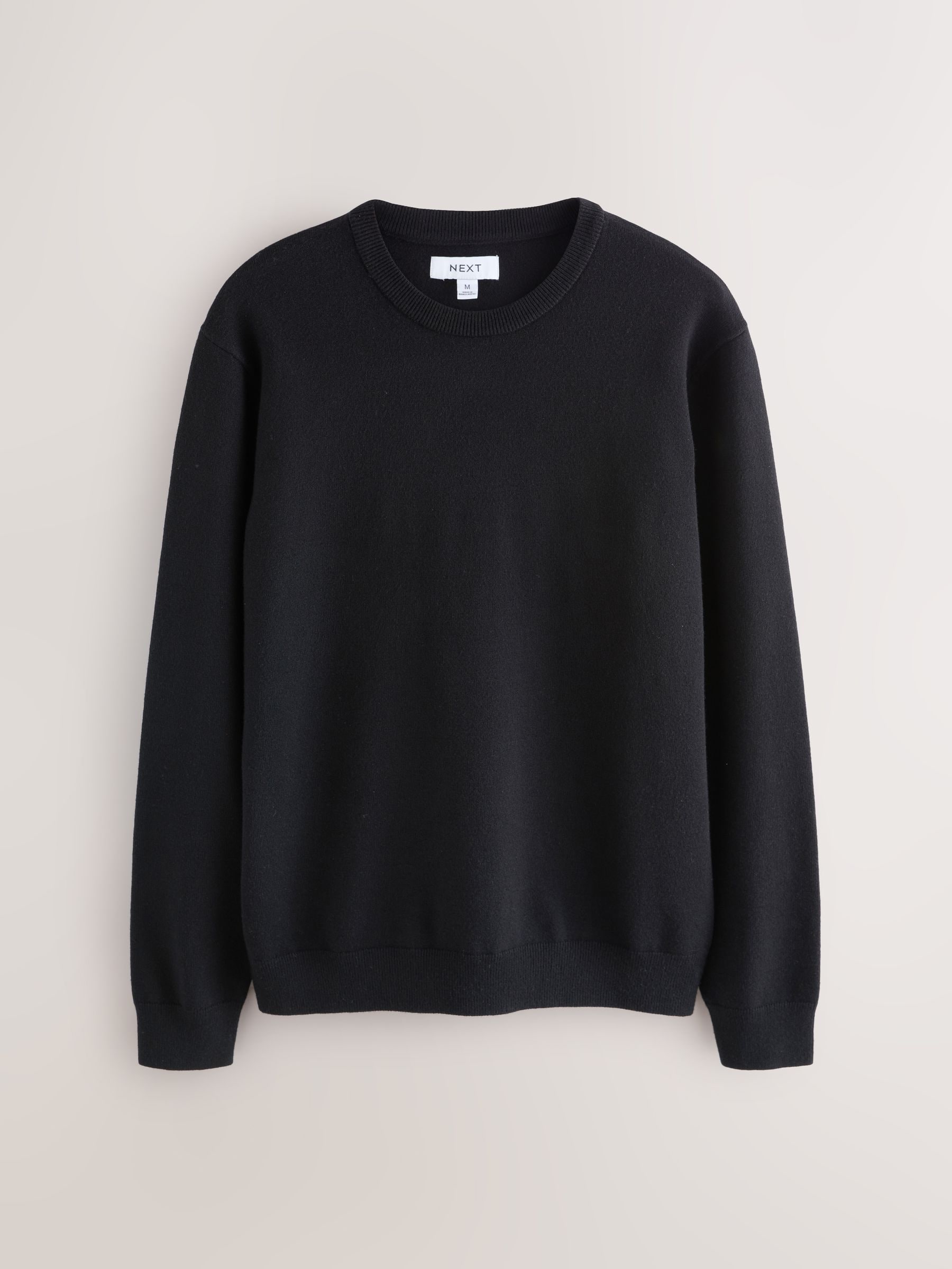 Donkerblauw - Regular Fit Soft Touch Crew Neck Jumper