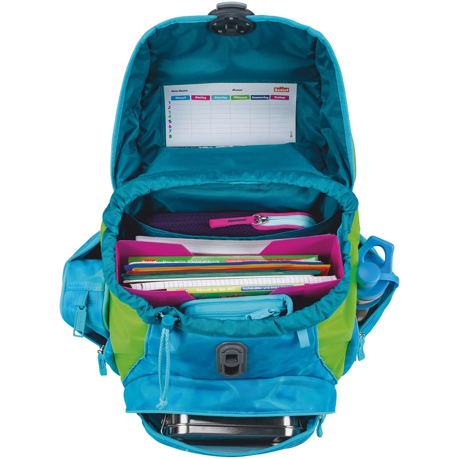 Scout Alpha DIN - Schulranzen Set 4 tlg. Water Lily