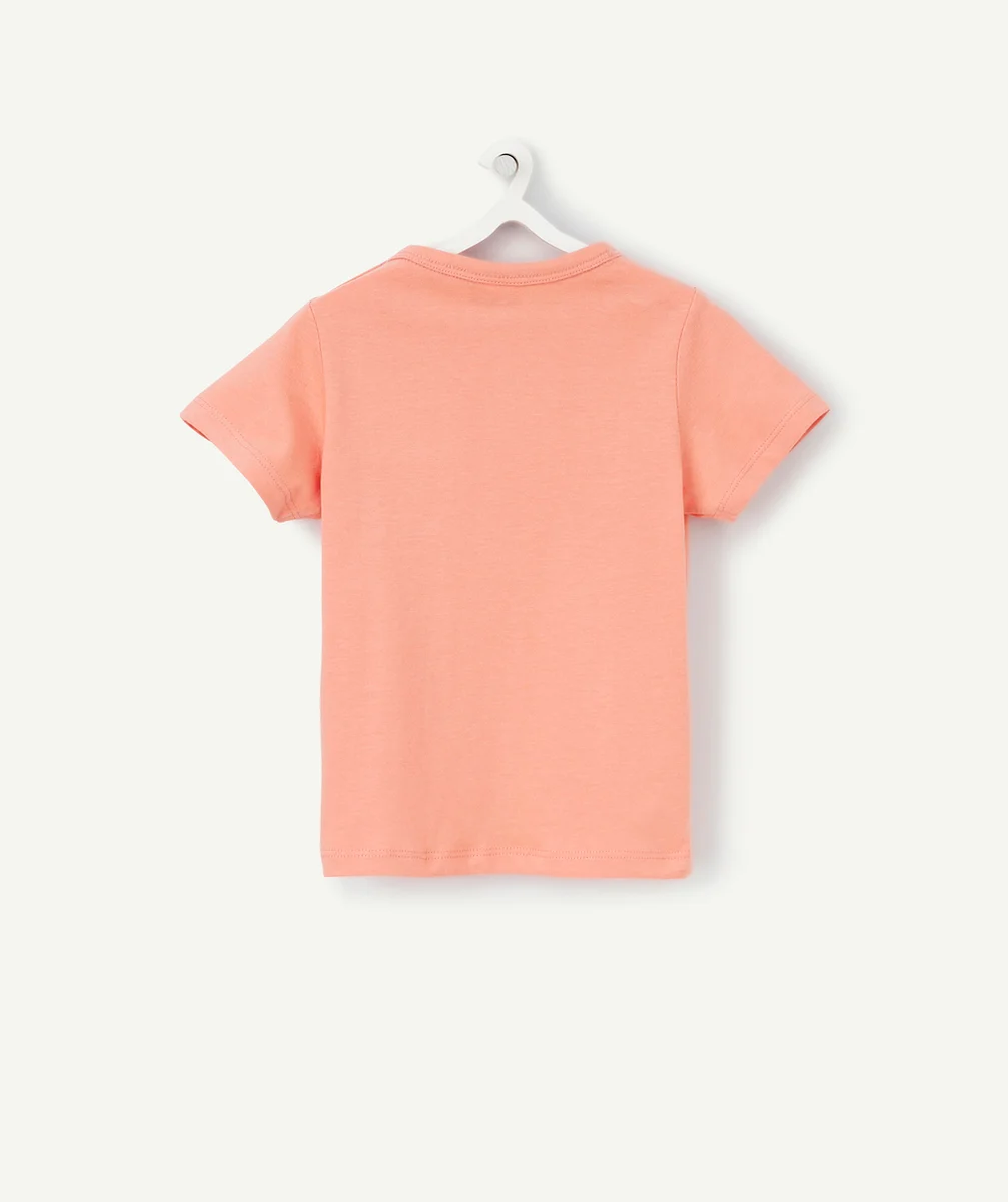 T-SHIRT BÉBÉ GARÇON CORAIL EN COTON BIO AVEC POCHE
