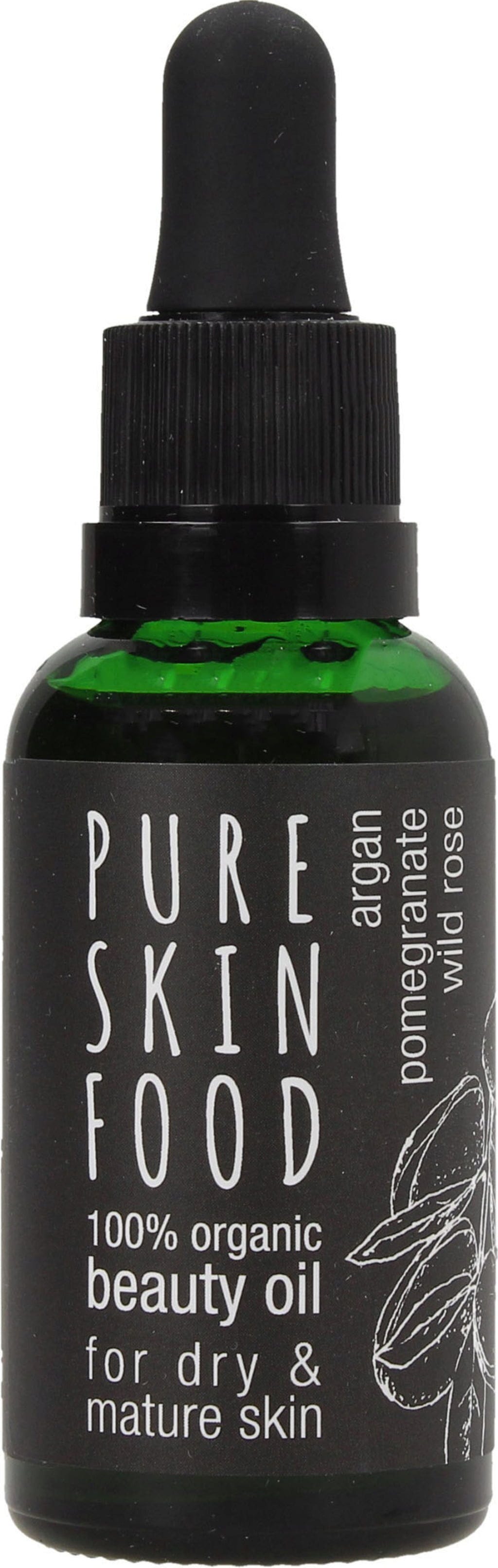 PURE SKIN FOOD  Organic Beauty Oil Argan, Pomegranate & Wild Rose, 30 ml