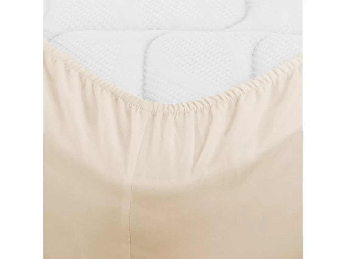 Lot de 2 draps-housses Ajustable Naturel