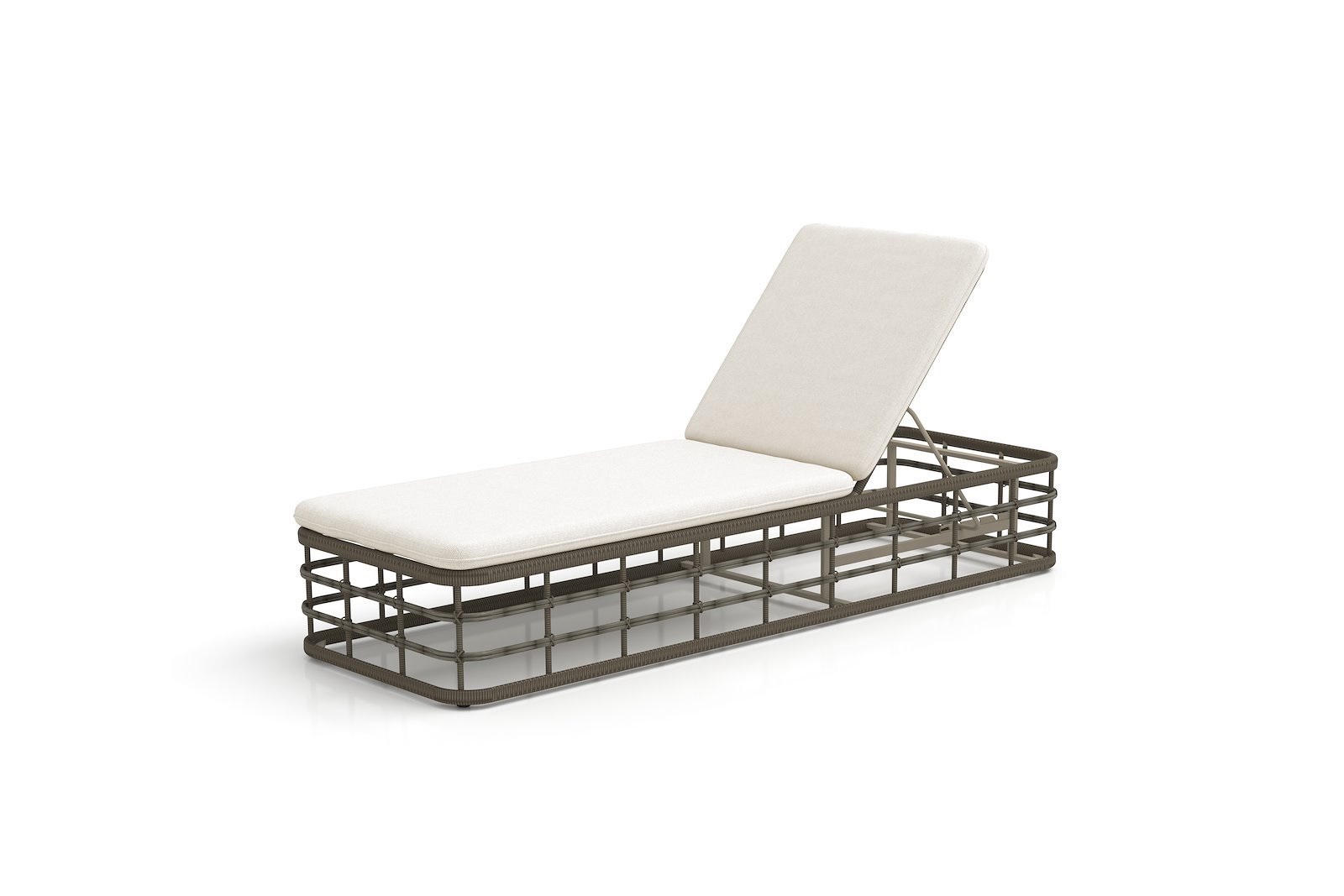 Amalfi solseng Naturfarget flett, beige putesett.