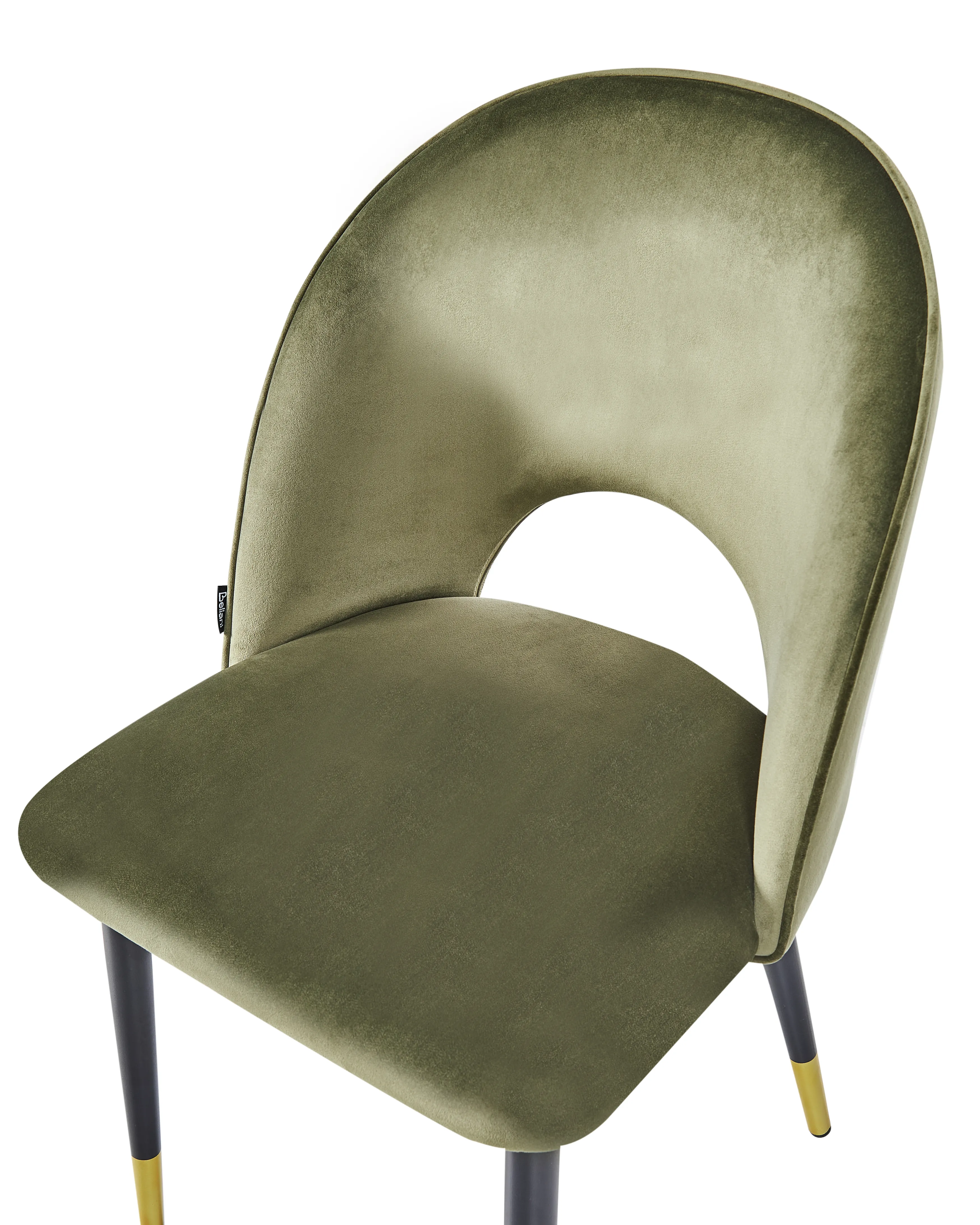 Set van 2 eetkamerstoelen MAGALIA Fluweel Olijfgroen