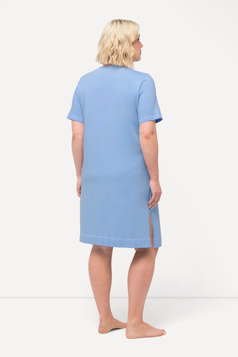 Bigshirt, bedruckt, V-Ausschnitt, Halbarm