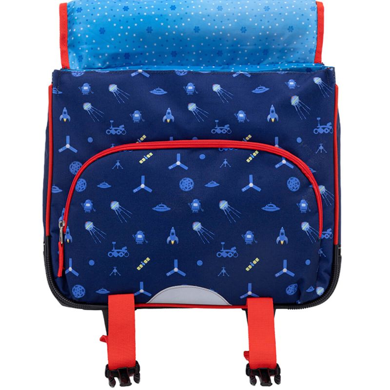 Cartable à roulettes scolaire Kid robot Dino 41 cm Bleu