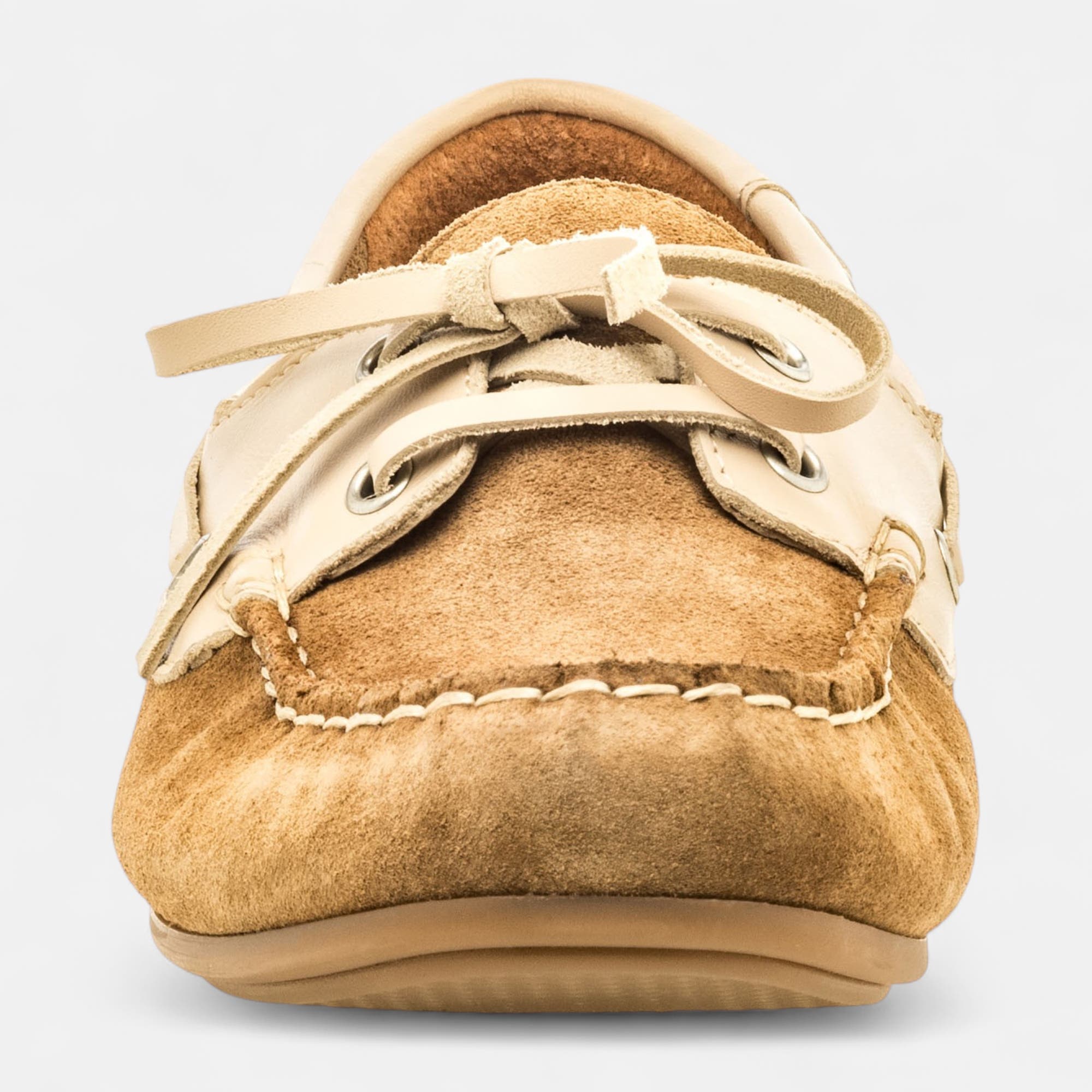 Mocassins Femme en cuir beige