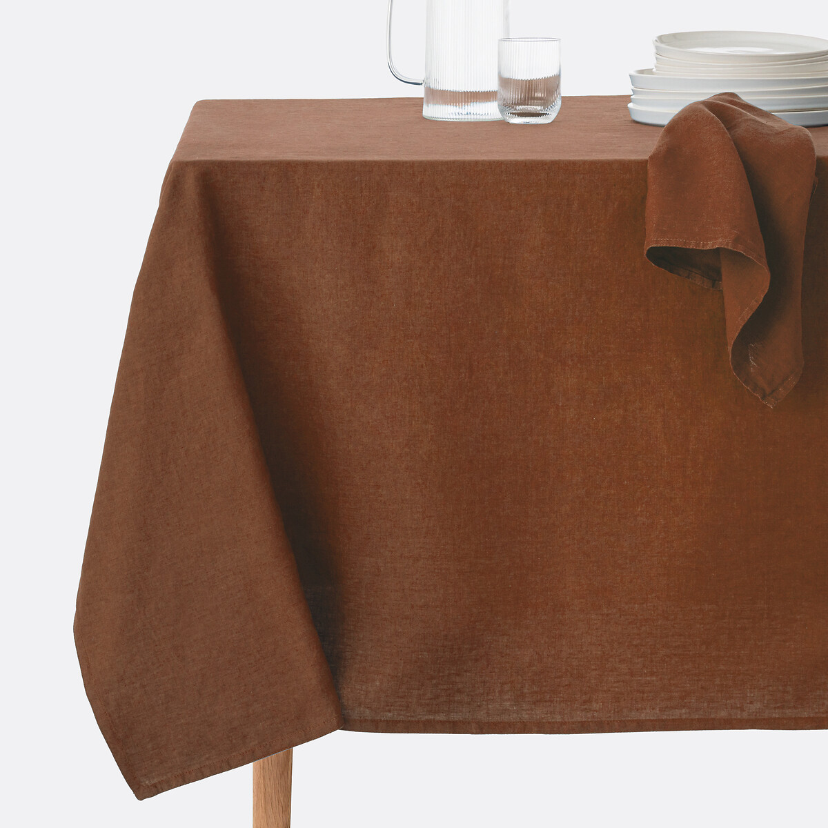LA REDOUTE INTERIEURS<br>Toalha de mesa em linho lavado, Victorine