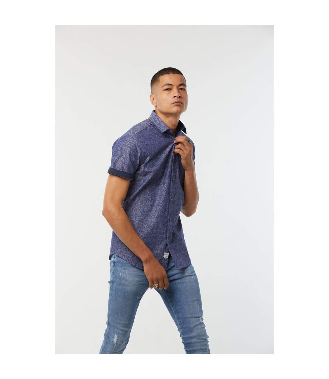 Chemise manches courtes coton slim DEPILO