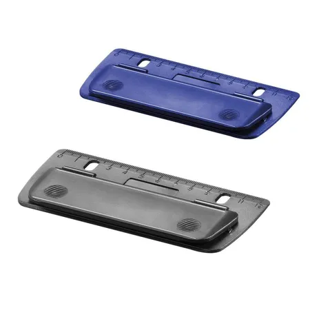 Herlitz Taschenlocher Mini Locher, abheftbar, 2 Stück je 1x blau + schwarz