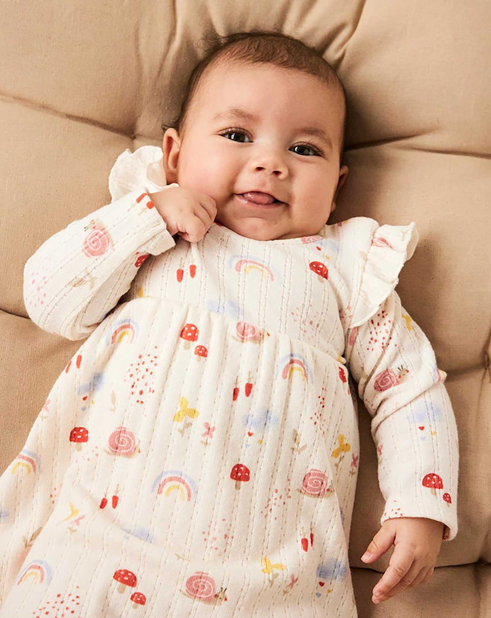 Langarm-Kleid NBFBELLAS MOTIV in jet stream