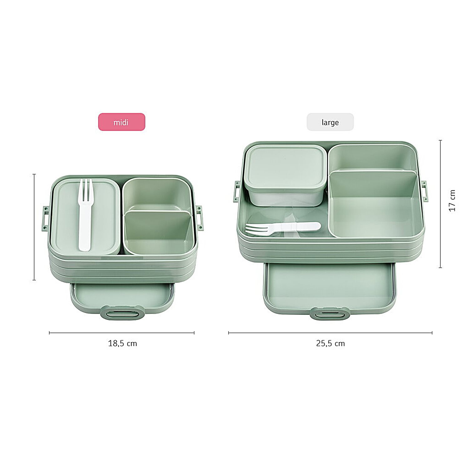 Mepal Take a Break Bento Lunchbox Midi vivid mauve