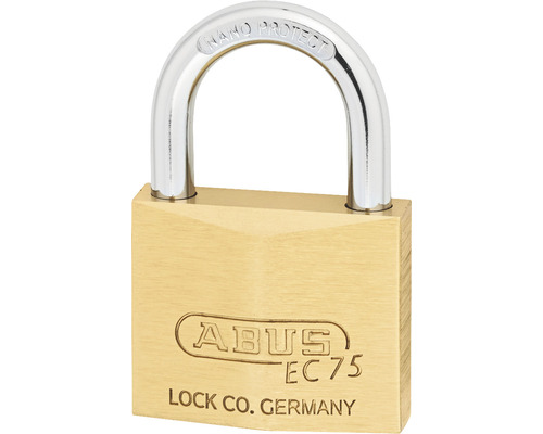 Abus 75/40 messing hangslot, slotplaatje, 40 mm